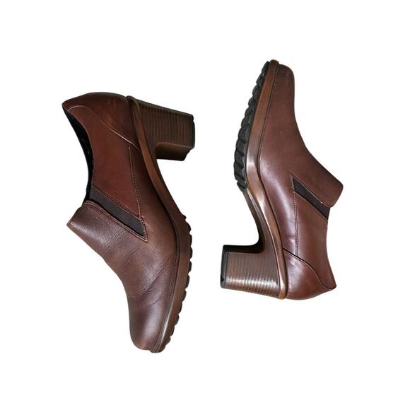 Dansko 42 Brown Leather Stacked Heel Women’s Shoes Business Casual - Picture 6 of 8